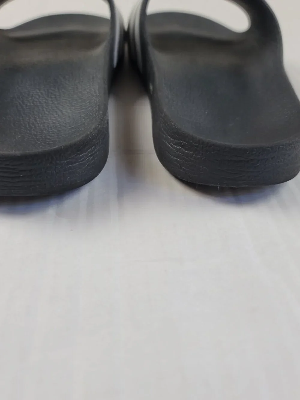 Adidas Adilette Aqua Slides Black White Youth Size 4 Cloudfoam Slip On Sandals